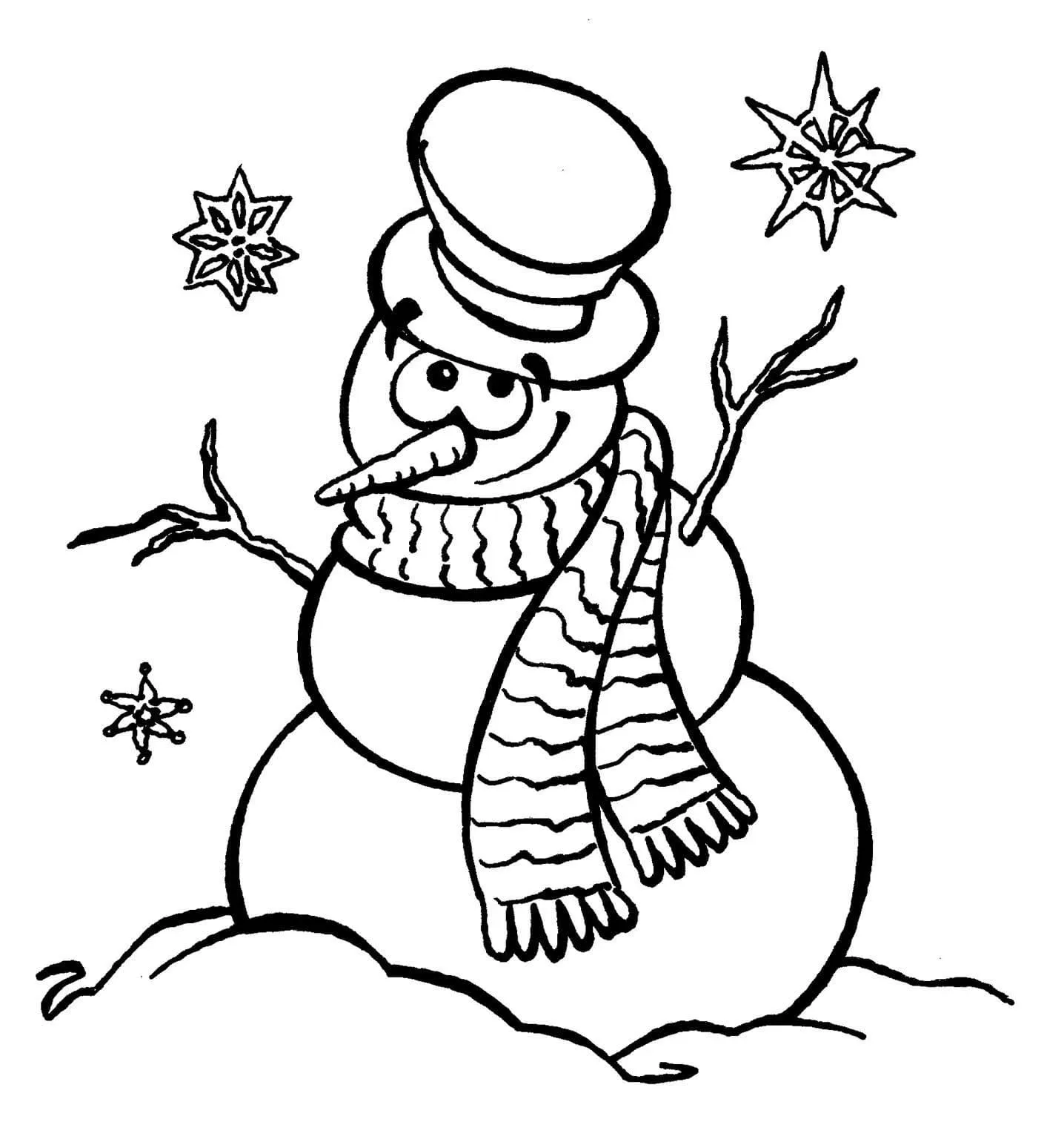 Dibujos para colorear e imprimir Snowman