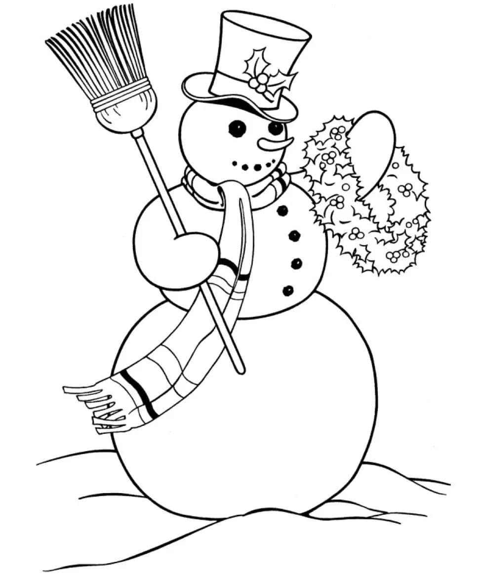 Dibujos para colorear e imprimir Snowman