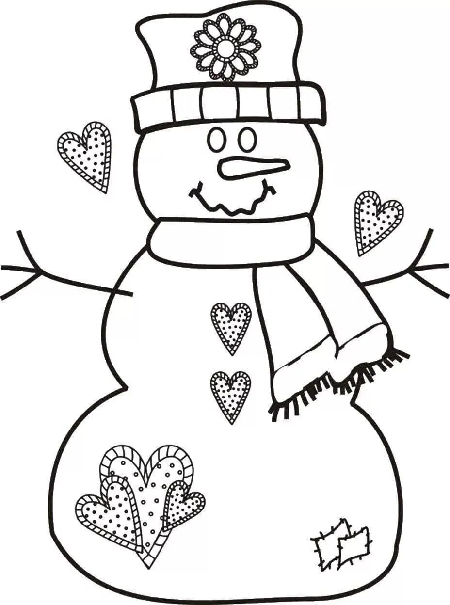 Dibujos para colorear e imprimir Snowman