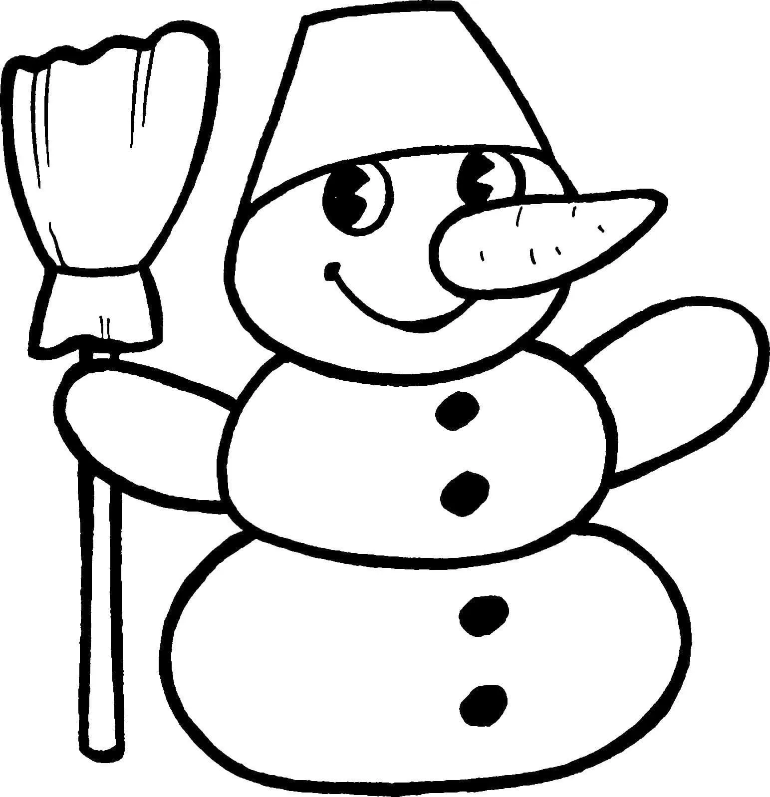 Dibujos para colorear e imprimir Snowman