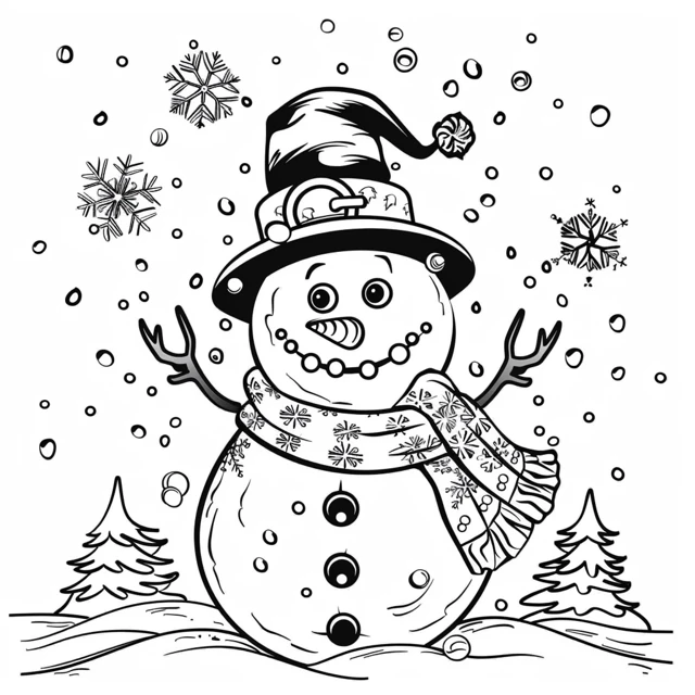 Dibujos para colorear e imprimir Snowman