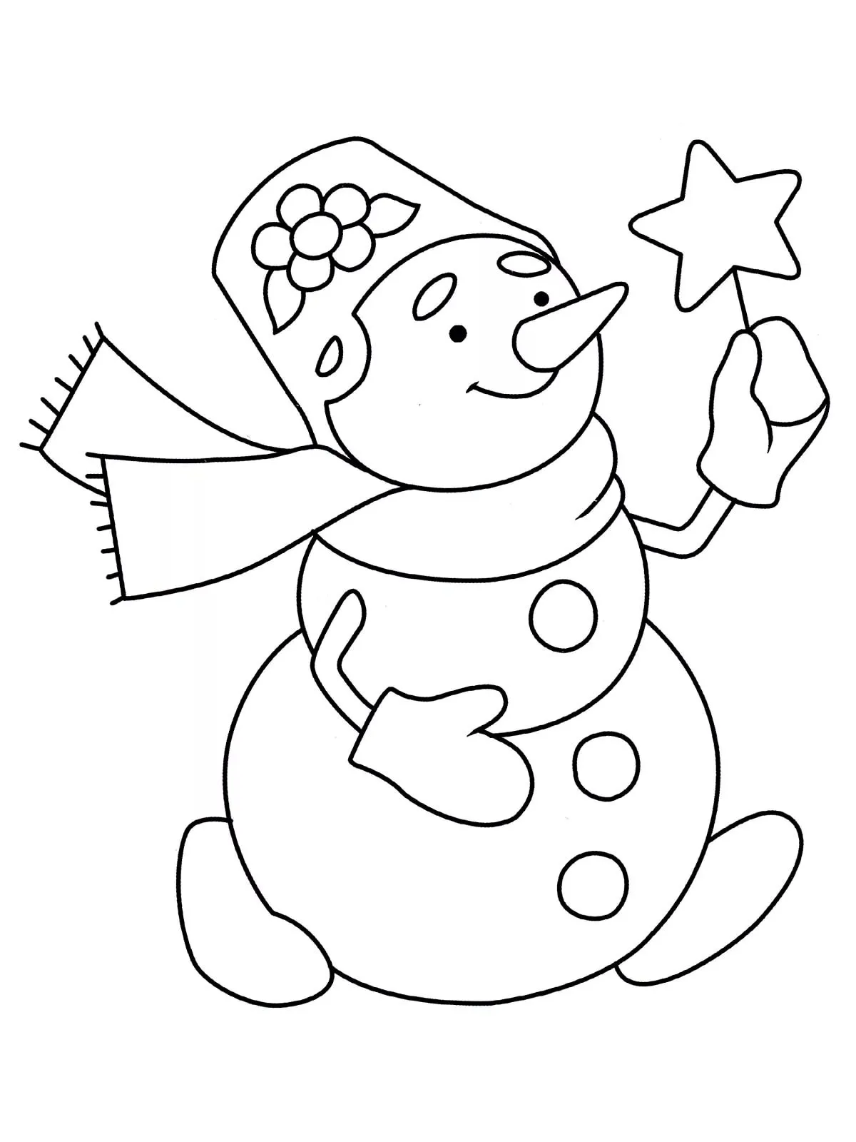 Dibujos para colorear e imprimir Snowman