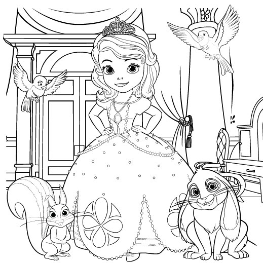 Dibujos para colorear e imprimir Sofia The First