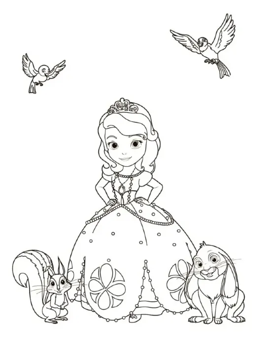 Dibujos para colorear e imprimir Sofia The First