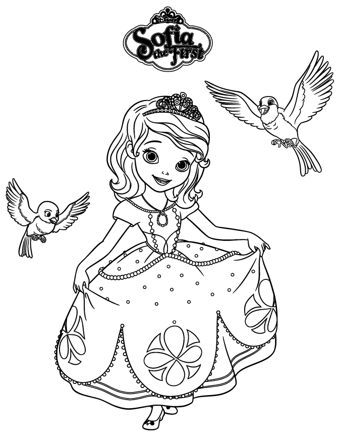 Dibujos para colorear e imprimir Sofia The First