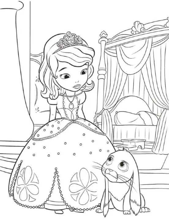 Dibujos para colorear e imprimir Sofia The First