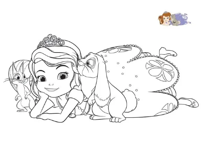 Dibujos para colorear e imprimir Sofia The First