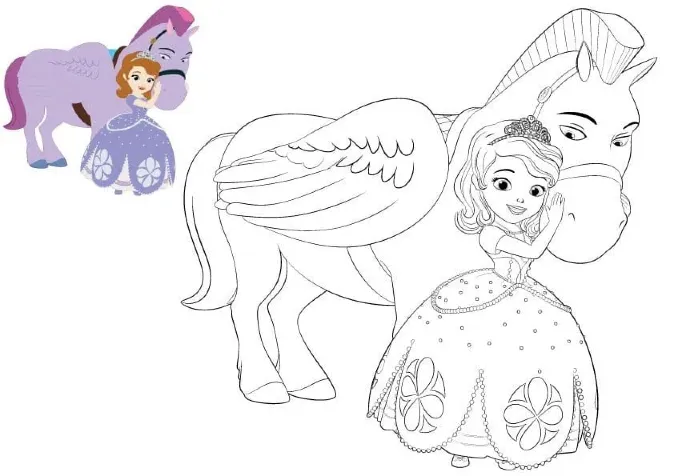 Dibujos para colorear e imprimir Sofia The First