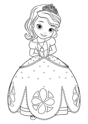 Dibujos para colorear e imprimir Sofia The First