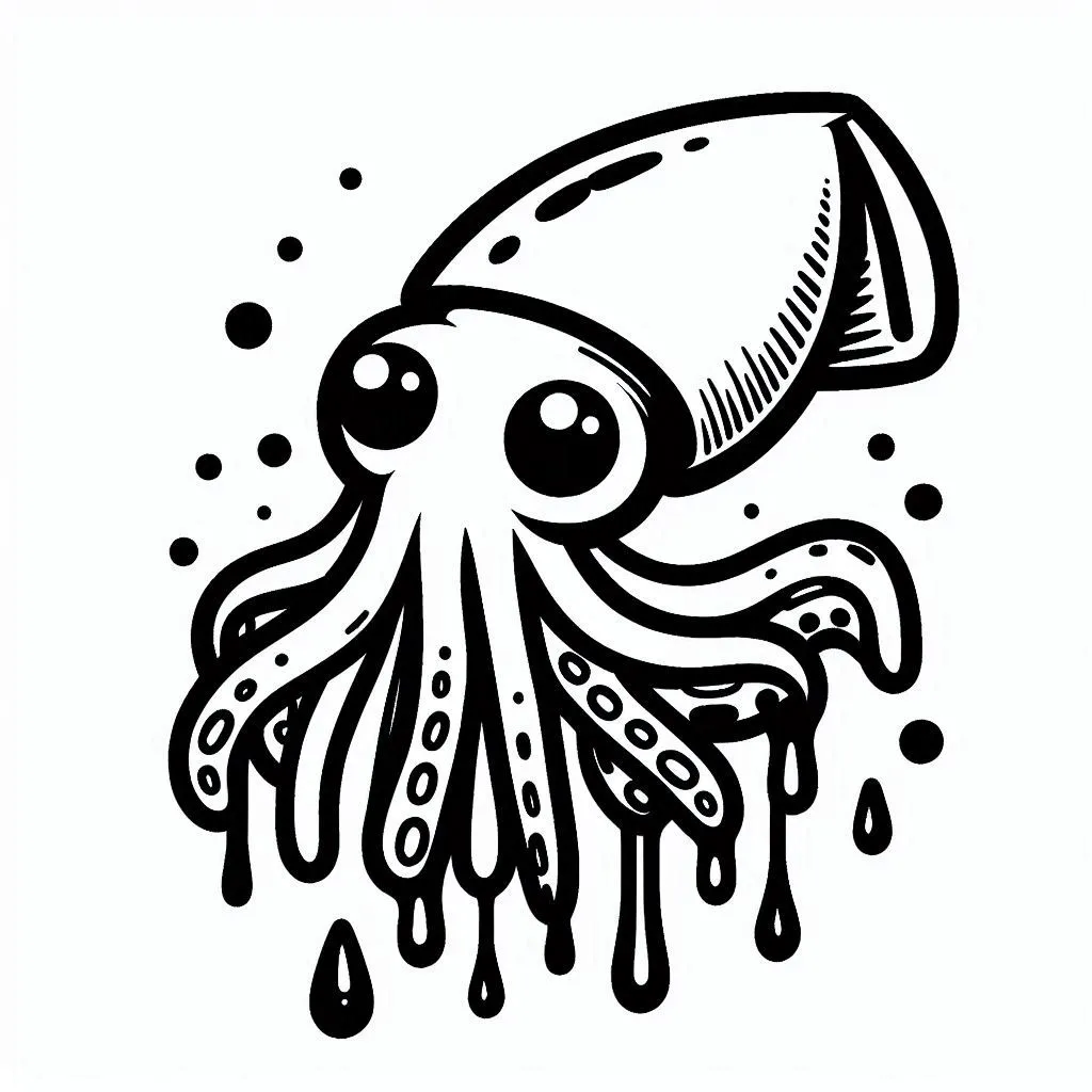 Dibujos para colorear e imprimir Squid