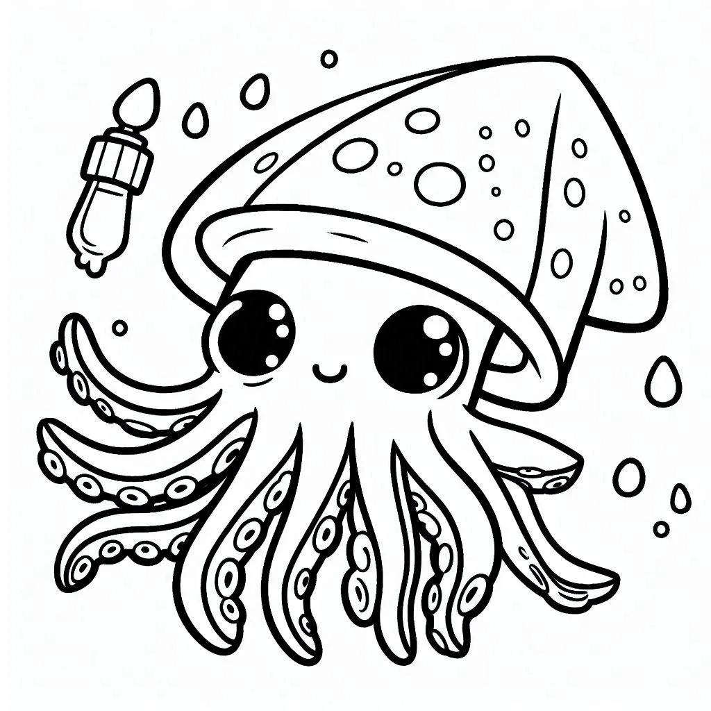 Dibujos para colorear e imprimir Squid