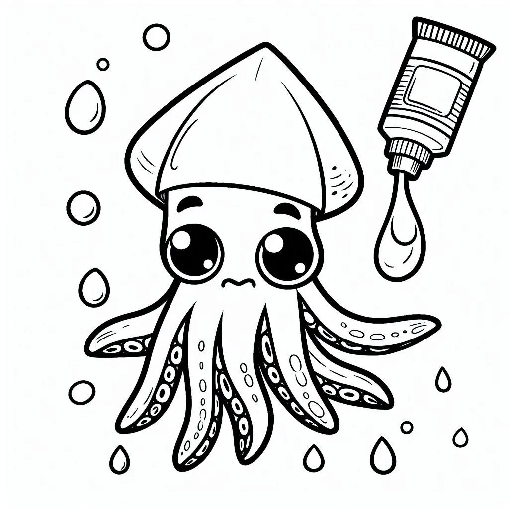 Dibujos para colorear e imprimir Squid