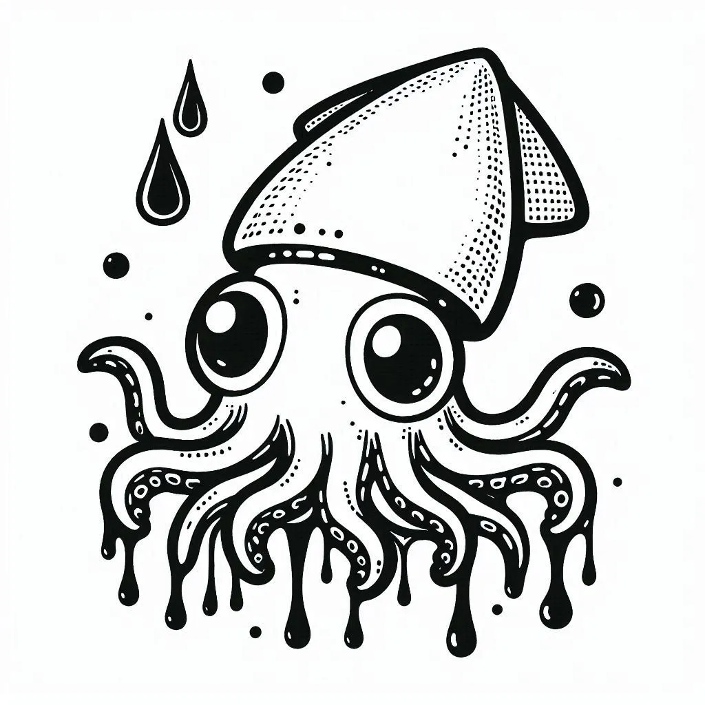 Dibujos para colorear e imprimir Squid