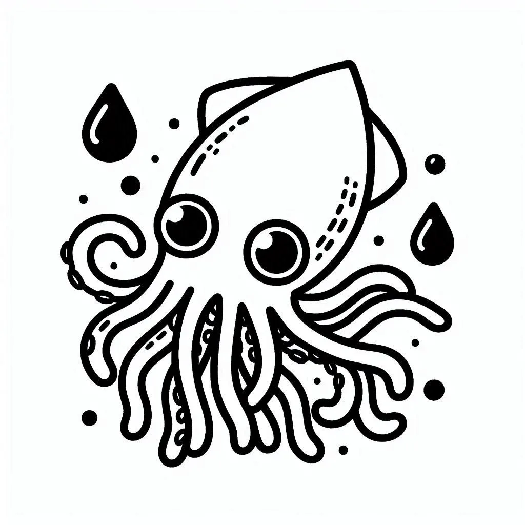 Dibujos para colorear e imprimir Squid