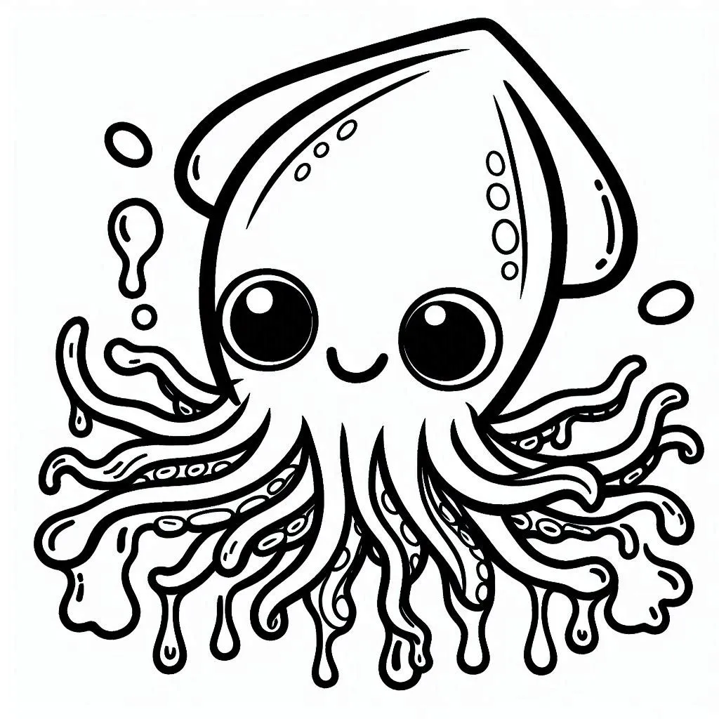 Dibujos para colorear e imprimir Squid