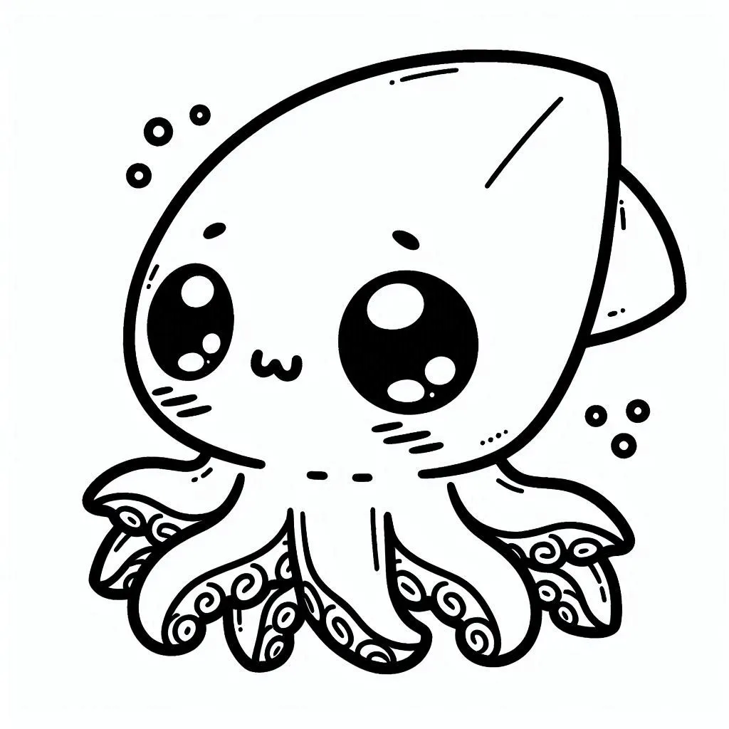 Dibujos para colorear e imprimir Squid