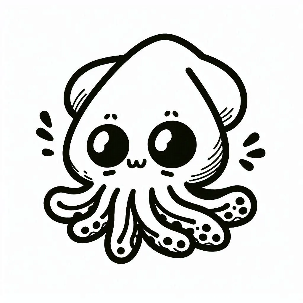 Dibujos para colorear e imprimir Squid