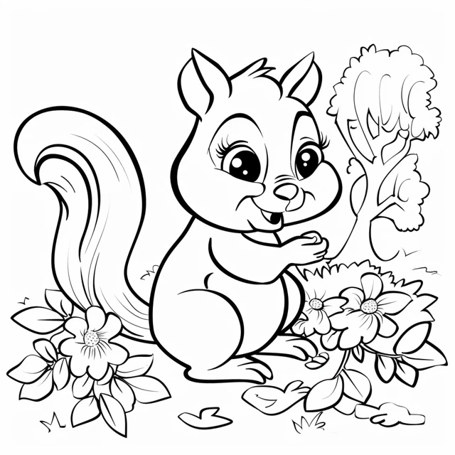 Dibujos para colorear e imprimir Squirrels