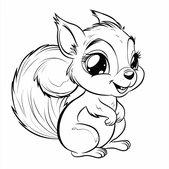 Squirrels coloring page 5