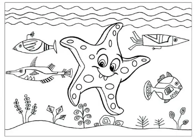 Dibujos para colorear e imprimir Starfish