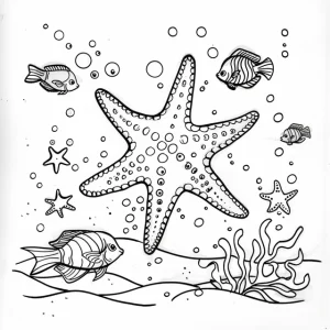 Starfish coloring pages 3