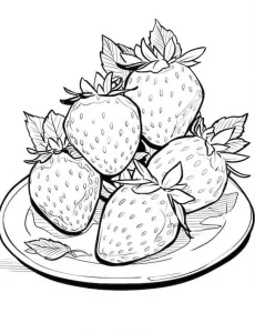 Strawberry coloring pages 38