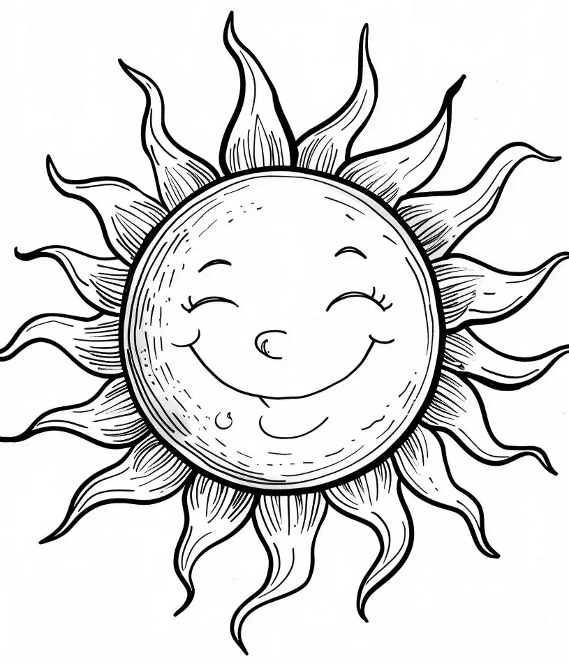 Dibujos para colorear e imprimir Sun