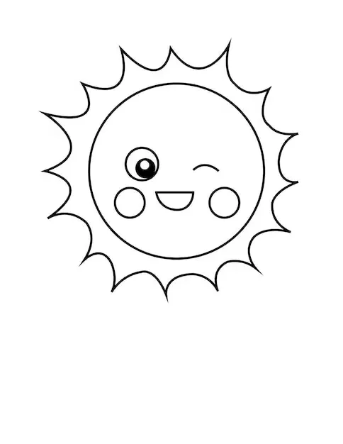 Dibujos para colorear e imprimir Sun