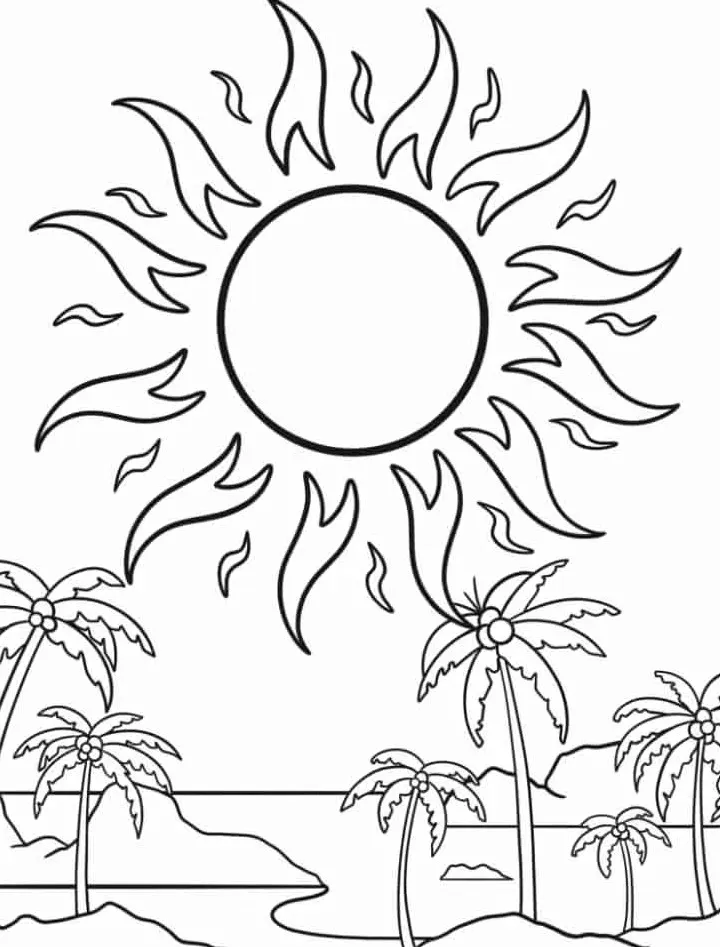 Dibujos para colorear e imprimir Sun