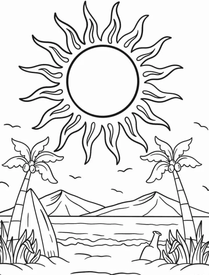 Dibujos para colorear e imprimir Sun