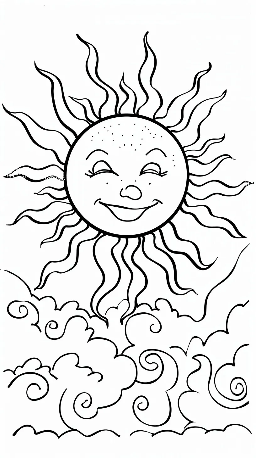 Dibujos para colorear e imprimir Sun