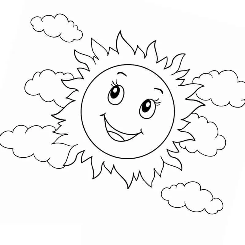 Dibujos para colorear e imprimir Sun