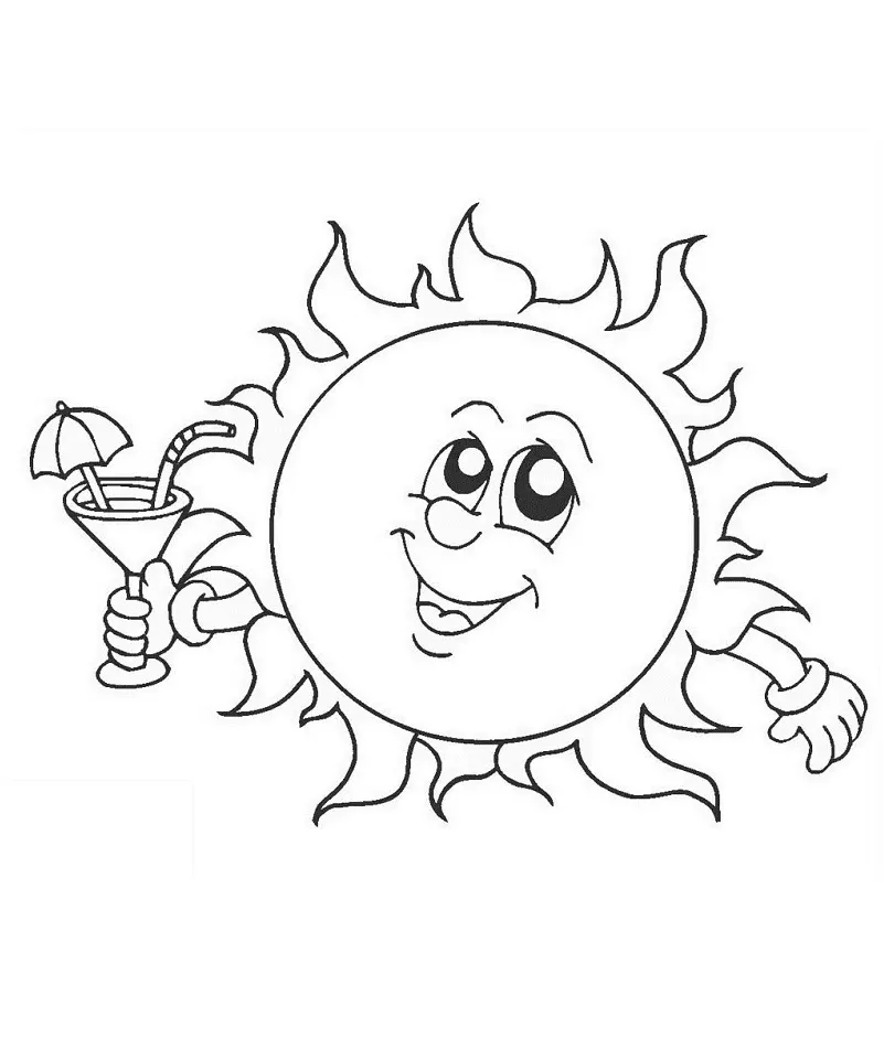 Dibujos para colorear e imprimir Sun