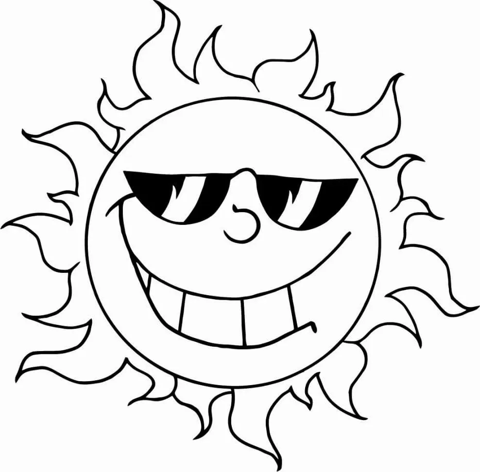 Dibujos para colorear e imprimir Sun