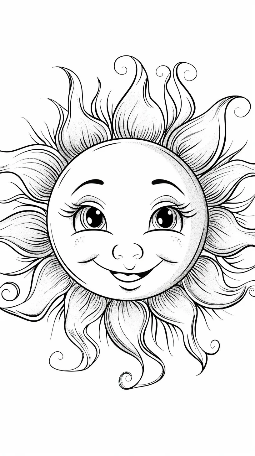 Dibujos para colorear e imprimir Sun