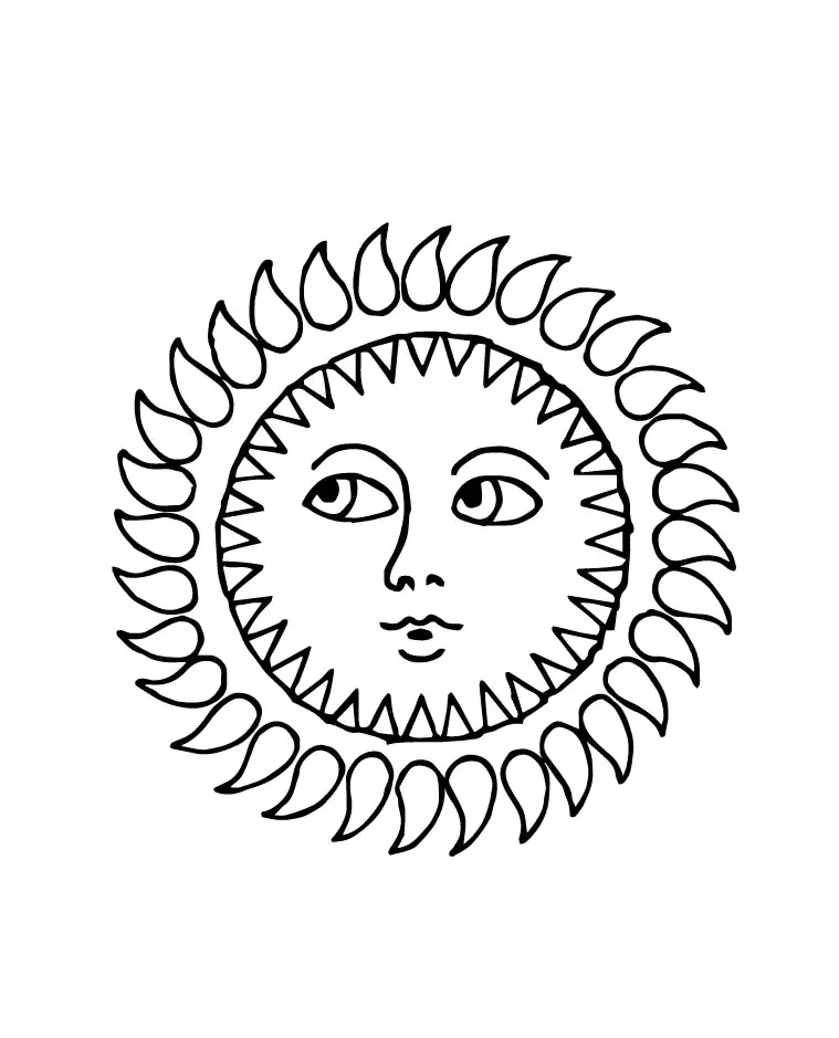 Dibujos para colorear e imprimir Sun