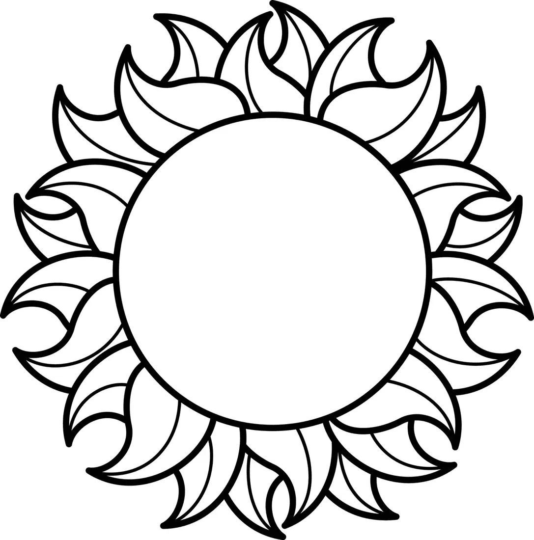 Dibujos para colorear e imprimir Sun