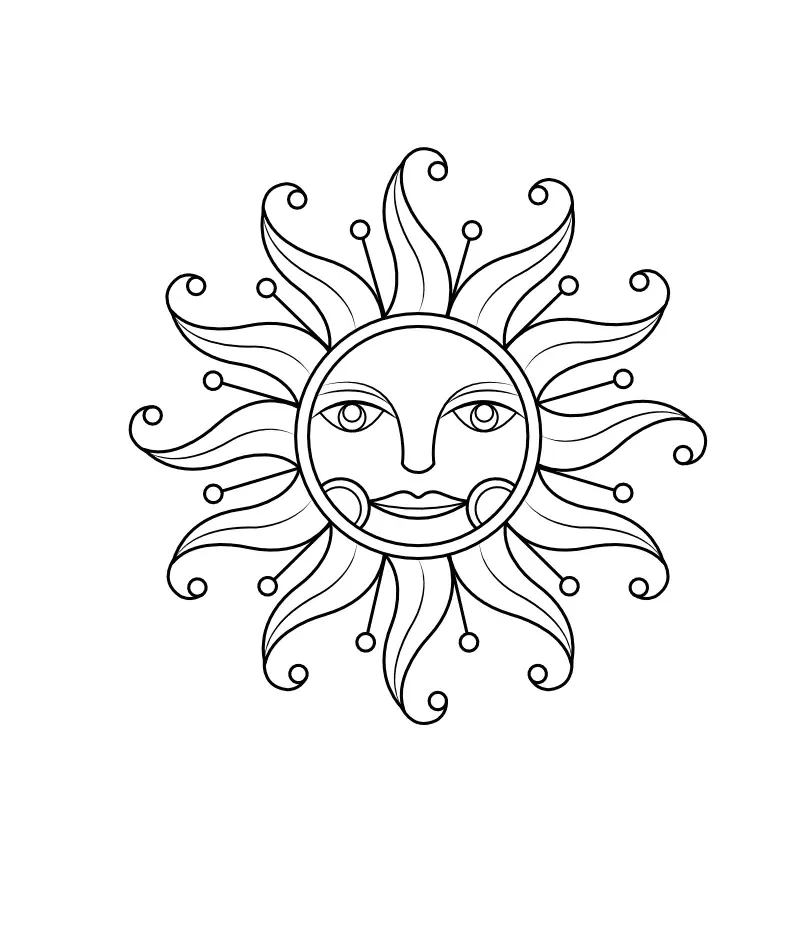 Dibujos para colorear e imprimir Sun