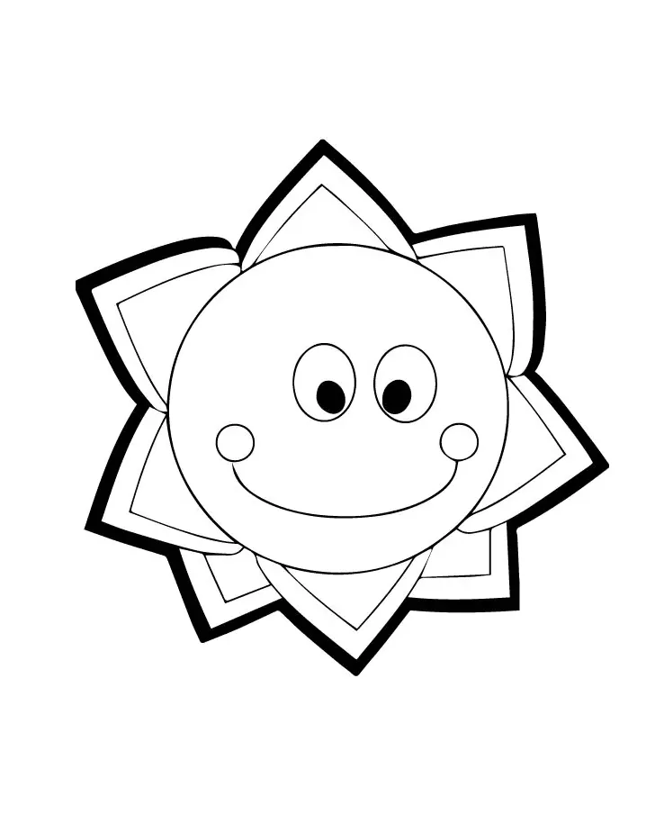 Dibujos para colorear e imprimir Sun