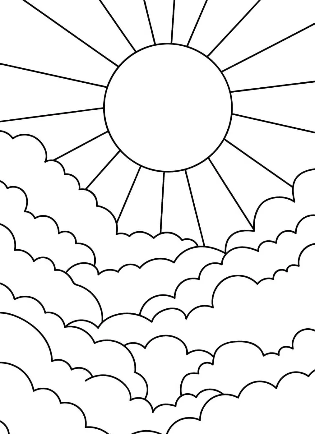 Dibujos para colorear e imprimir Sun