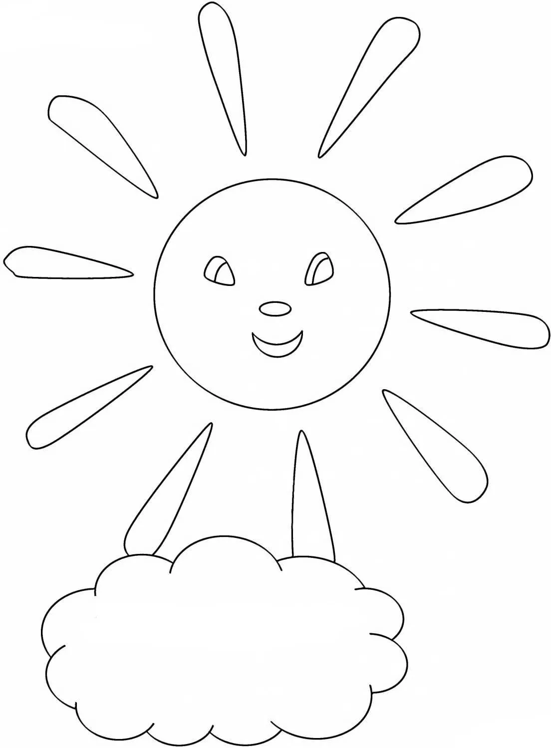 Dibujos para colorear e imprimir Sun