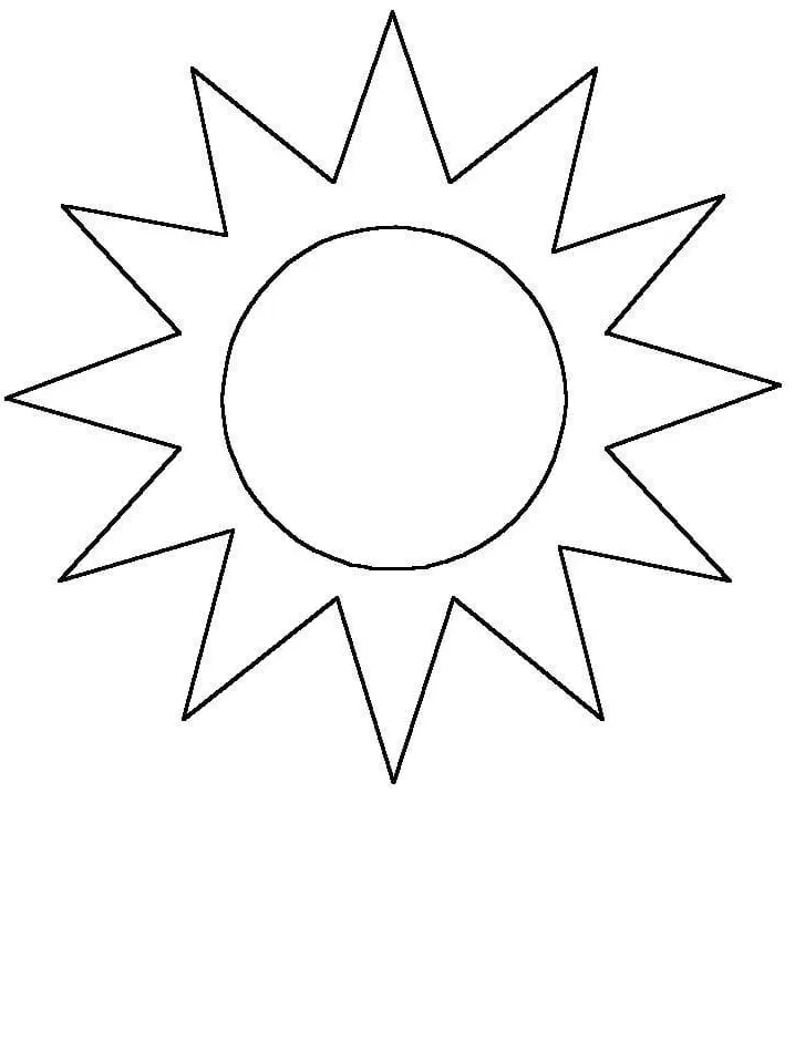 Dibujos para colorear e imprimir Sun