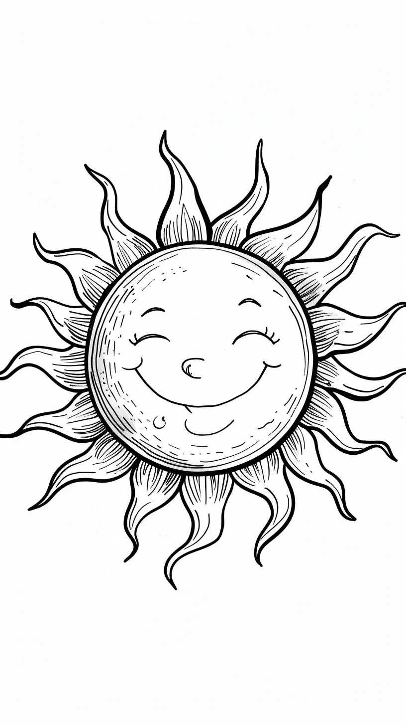 Dibujos para colorear e imprimir Sun