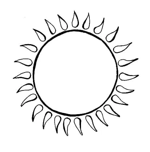 Dibujos para colorear e imprimir Sun