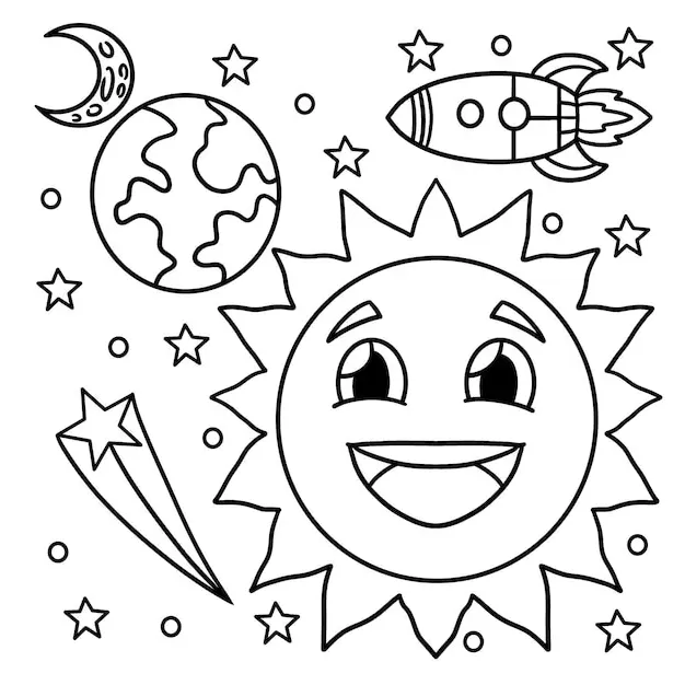 Dibujos para colorear e imprimir Sun