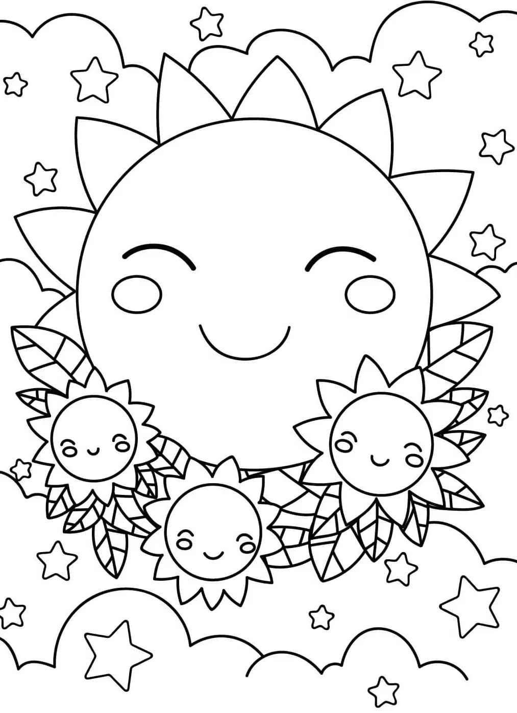 Dibujos para colorear e imprimir Sun