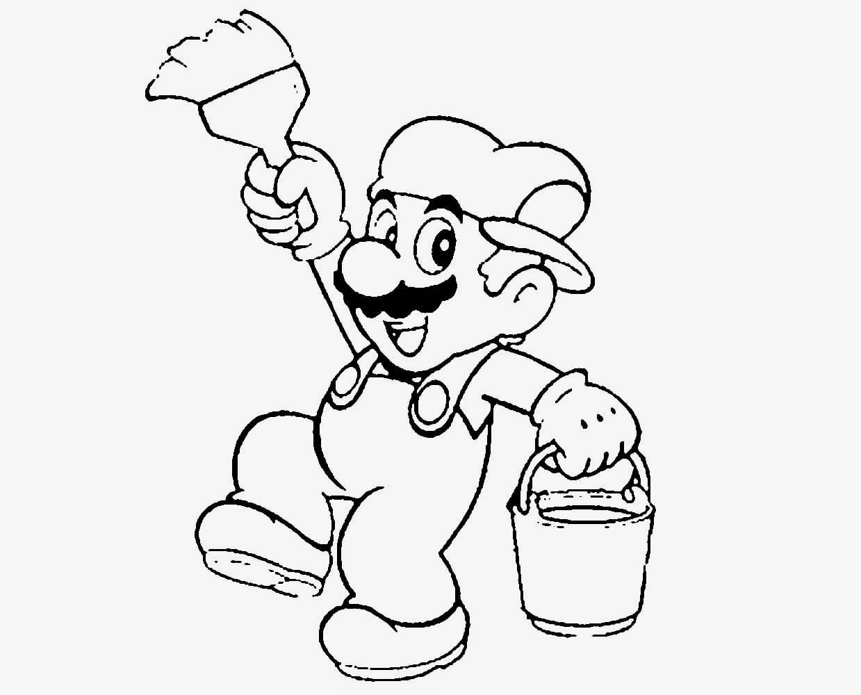 Dibujos para colorear e imprimir Super Mario Bros