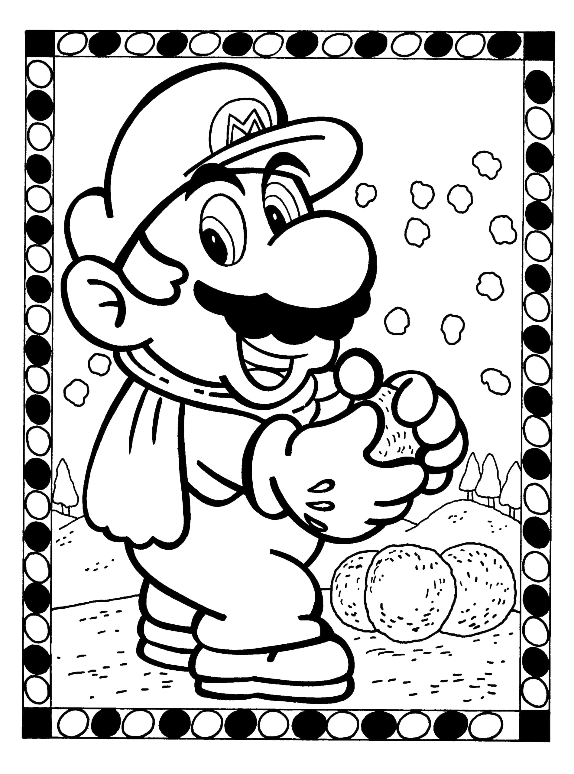 Dibujos para colorear e imprimir Super Mario Bros