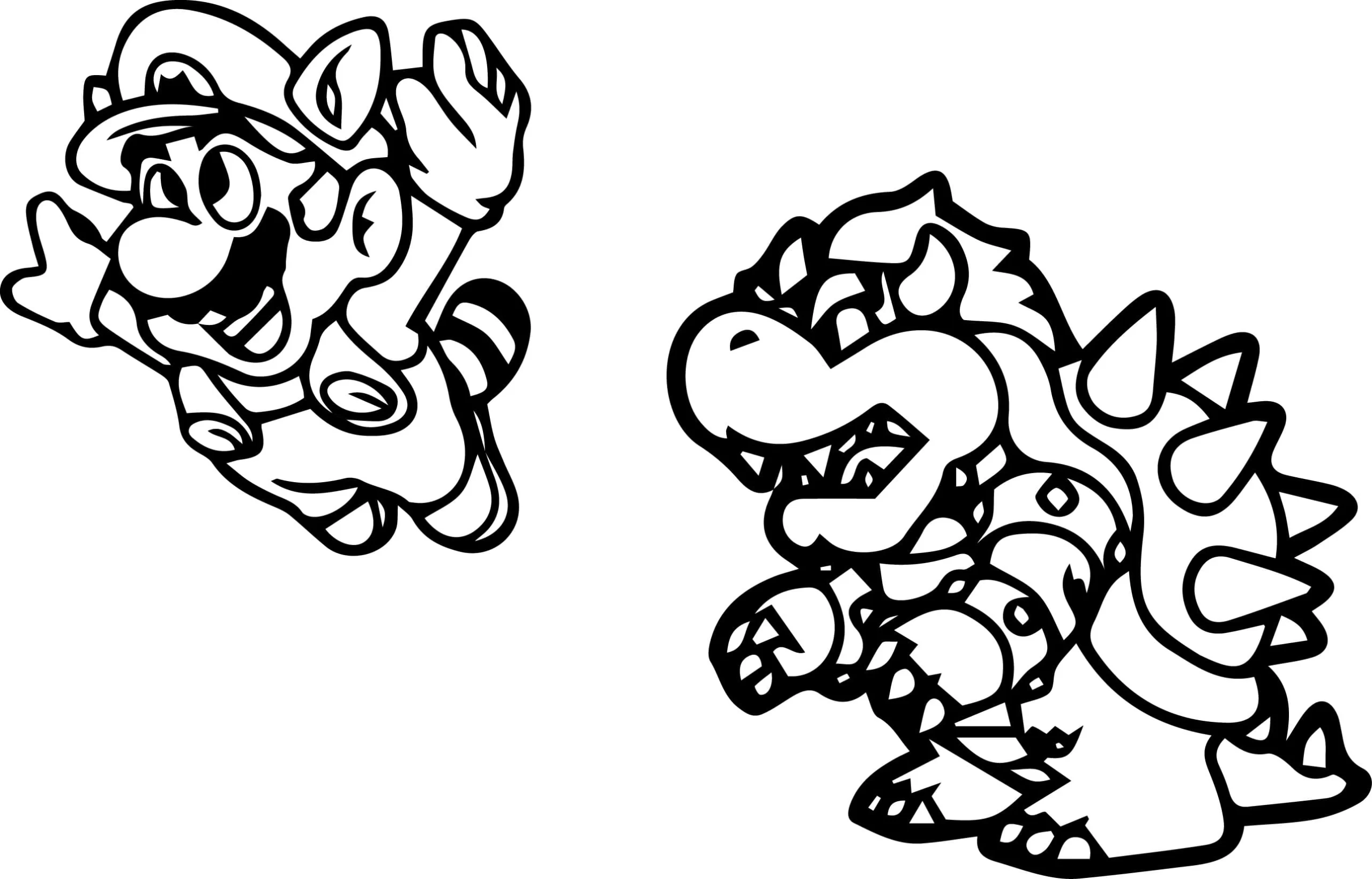 Dibujos para colorear e imprimir Super Mario Bros