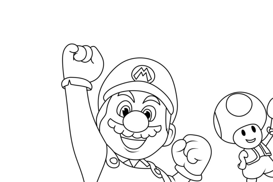 Dibujos para colorear e imprimir Super Mario Bros